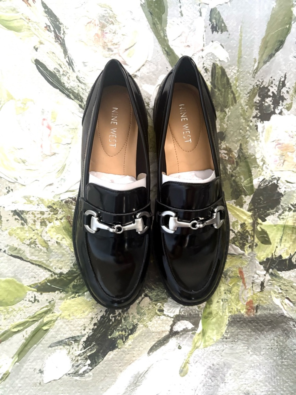 Nine West Black Patent Loafers